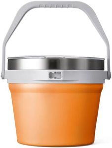 COKTIK 7L Insulated Ice Bucket with Lid,Double Wall Vacuum Stainless Steel Beverage Bucket Keeps Frozen Longer,Holds 6 Longnecks or 3 Bottles of Wine,for Cocktail, Champagne, Large Parties(Orange)