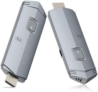 Wireless HDMI Transmitter and Receiver, Portable 4K Wireless HDMI Kit, Plug & Play, Support 2.4/5GHz for Streaming Video and Audio to Monitor from Laptop/PC