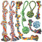 GaiusiKaisa 8PCS Dog Rope Toys For Large And Medium Dog - Dog toys For Aggressive chewers - Heavy Duty Dental Rope Toys for Medium Dogs - Puppy Teething Toys-Strong,Sturdy Rope - Tug Of War Rope