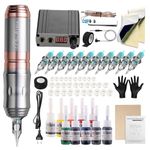 STIGMA Tattoo Machine Kit Complete Rotary Machine Set Tattoo Pen with 10Pcs Tattoo Cartridges Needles Digital Display Power Supply for Beginners and Tattoo Artists STP35KITP192-7-UK