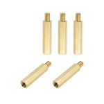 uxcell M6x35mm+8mm Male-Female Brass Hex PCB Motherboard Spacer Standoff for FPV Drone Quadcopter, Computer & Circuit Board 5pcs