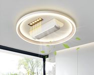 Smartway® - 60 Watt Round Dorita Modern|Living Room|Dining|Bedroom Ceiling Fan Chandelier BLDC Noiseless Motor|Auto Rotatable Blower Fan 3 Color Mode (Warm Cold & Natural White) Remote & App