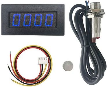 DIGITEN 4 Digital LED Tachometer RPM Speed Meter+Hall Proximity Switch Sensor NPN Blue