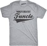 Mens Worlds Greatest Funcle Funny Fun Uncle Gift Sarcastic Novelty Cool T Shirt Mens Funny T Shirts Funny Uncle T Shirt Novelty Tees for Men Light Grey L