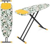 APEXCHASER Full Size Ironing Board, Extra Wide Iron Board with Silicon Iron Rest, 4 Adjustable Height, Full Metal Construction Ironing Board, Heavy Duty Anti-Skid Feet, 18x53 Green