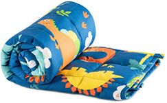 Sivio Kids Weighted Blanket, 7lbs, 41 x 60 inches, 100% Natural Cotton Heavy Blanket for Kids and Teens, Blue Dinosaur