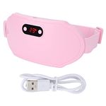 Portable Cordless Heating Pad, Electric Menstrual Cramp Warming Heated Waist Belt Warm Uterus Belly Wrap Vibration Massage Pain Relief Gifts for Women Girl Back Lumbar Period Cramps USB Rechargeable