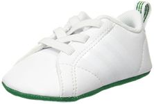 adidas Unisex Babies’ Vs Advantage Crib Low-Top Sneakers, Multicolor (Ftwr White/ftwr White/green), 6-12 Months