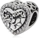 CZVIVIRY Love Grandma Charm 925 Sterling Silver Heart Beads fit Woman Charm Bracelets