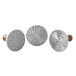 Nordicware 59991 Geo Patterns Cookie Stamps, Silver