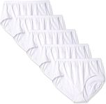 Just My Size Cotton Tagless Brief Panties 5-Pack_White_11