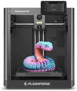 FLASHFORGE Adventurer 5M 3D Printer with Fully Auto Leveling, Max 600mm/s High Speed Printing, 280°C Direct Extruder with 3S Detachable Nozzle, Core XY All Metal Structure, Print Size 220x220x220mm