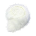 Furryvalley Faux Fur Trim Raccon Fox Fur Ribbon Craft Furry Stripe for Slippers Slides Fringe 2 Yards (White)