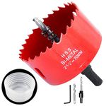 70mm Hole Saw and Hole Saw Accessories Dust Bowl 2PCS set,LAIWEI hole saw dust collector for all hole saws up to 125mm cutting diameter