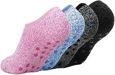 FANTESI 4 Pairs Slipper Fluffy Sock