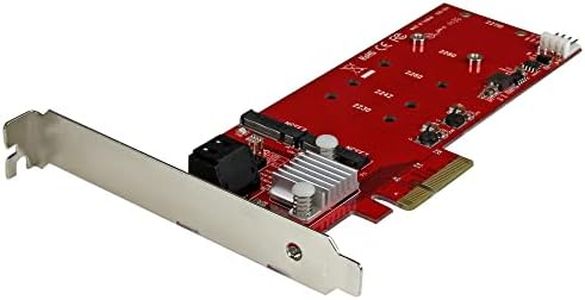 StarTech.com 2X M.2 NGFF SSD RAID Controller Card Plus 2X SATA III Ports, PCIe (PEXM2SAT3422)