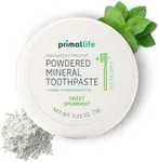 Primal Life Organics - Dirty Mouth Toothpowder, Tooth Cleaning Powder, Flavored Essential Oils with Natural Kaolin & Bentonite Clay, Good for 200+ Brushings, Organic, Vegan (Sweet Spearmint, 0.25 oz)