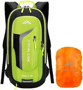 LOCAL LION 10L Mochilas de Ciclismo, Mochila Pequeña de Bicicleta con Cubierta para la Lluvia y Protector de Casco, es Adecuado para Esquí Bicicleta de Montaña Correr Camping Viajar Moto