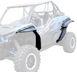 KRX 1000 Wider Extended Fender Flares, A & UTV PRO Front & Rear XXL Mud Flaps Mud Guards Extension for Kawasaki Teryx KRX 1000 2020 2021 2022 2023 Accessories, Replace OEM # 99994-1324, Black, 8PCS