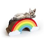 Suck UK Cat Scratch Rainbow Cat Scratchers for Indoor Cats Scratching Post & Scratching Board for Cats & Kittens Funny Cat Gifts & Gifts for Cats Interactive Cat Toy & Cardboard Cat Scratcher