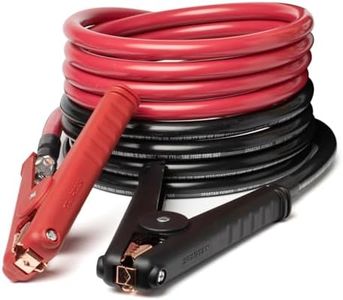 Spartan Power Heavy Duty Jumper Cables with Alligator Clips, 100% Pure Copper Wire, Positive & Negative Leads Battery Cable, Made in the USA - 1/0 AWG Gauge Cable, 20 ft