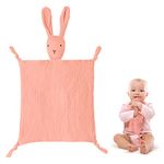 Vicloon Baby Comforters Blanket, Baby Comforters Rabbit Baby Blanket, Baby Girl Boy Comforter Blanket, Infant Toddler Cuddle Snuggle Toy Blankets for Nursery Strollers, Cribs, Car Seats (Pink)