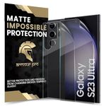 ArmourPro Screen Protector for Samsung Galaxy S23 Ultra | Matte Front and Back 4 Layer Nano Fiber Unbreakable Membrane Protection, Case Friendly Full Edge to Edge Screen Coverage & Installation Kit