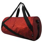 NGIL Medium Glitter Cheers Sports Gym Duffel Bag, Glitter-Red, Casual