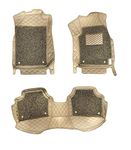 Zapcart Faux Leather, Vinyl 7D Floor Mats Compatible with Honda City (2020-2021), Beige