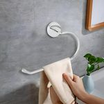 Pivalo Stainless Steel Towel Ring Half Oval Hand Towels Hanger Napkin Holder Stand Bathroom Accessories for Home Kitchen & Wash Basin (Pack of 1)