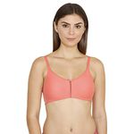 Zivame Women's Synthetic Non-Padded Wirefree T-Shirt Bra (ZI1882-Georgia Peach_Orange_38d_Orange_38d)