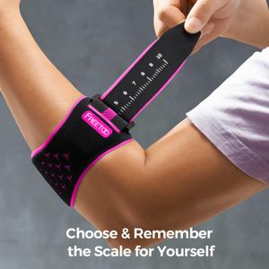 FREETOO Tennis Elbow Support – Rose Red Brace for Pain Relief