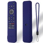 Oboe Silicone TV Remote Cover Compatible with Sony Bravia Smart Tv 2023 Voice Remote RMF-TX910U Remote Protective Cover with Lanyard (D-Dark Blue) [Remote NOT Included]