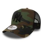 New Era New York Yankees MLB Clean Woodland Camo 9Forty A-Frame Adjustable Trucker Cap for Kids