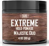 Viking Revolution Majestic Oud Hair Pomade for Men - Extreme Hold Hair Gel for Men Water Based - Mens Pomade Extra Firm Mens Hair Pomade Strong Hold - High Shine Mens Hair Cream (4oz)