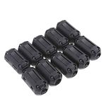 SING F LTD 10pcs Noise Suppressor EMI RFI Clip Choke Ferrite Core Cable Filter