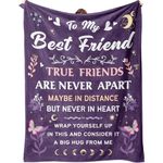 SECOGM Best Friend Blanket Gifts for Women - Bestie Birthday Gifts for Women, BFF, Soul Sister, Friendship Gifts for Friends on Mothers Day, Best Friend Throw Blanket, 60"x50" Inch