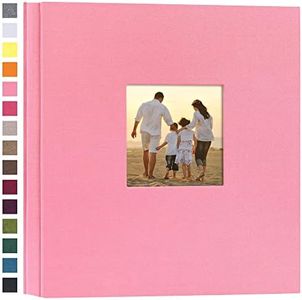 potricher Linen Hardcover Photo Album 4x6 1000 Photos Large Capacity for Family Wedding Anniversary Baby Vacation (Pink, 1000 Pockets)