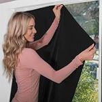 100% Blackout Blind Stick On | Portable & Travel Use | Fits Any Window Size & Shape | VELCRO® Brand Fasteners | Ideal for Portable, Temporary and Bedroom Use