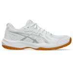 Asics Women's Upcourt 6 Volleyball Shoes, 10, White/Pure Silver