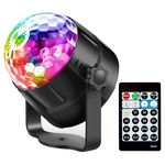 Disco Ball LED Light, RBG Disco Lights, Sound Activated Party Lights,Dance Lights for Home Room Dance Parties Birthday DJ Bar Karaoke Halloween Xmas Wedding Show Club Pub with Remote (15mode)