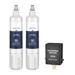 GLACIER FRESH Replacement for 4204490 Water Filter and 7007067 Air Purification Cartridge Combo Pack, Compatible with Sub-Zero 4204490, 4290510 Water Filter, 7042798/7007067 Air Filter(2+1)