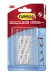 Command Decorating Clips, Pack of 20 Mini Hooks and 24 Small Strips, Transparent - Hanging Clips for Decorations and Fairy Lights, Wall Adhesive - Damage Free