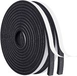 Jabukosu Foam Insulation Tape Adhesive - Door Weather Stripping, 1/2 Inch W X 1/4 Inch T Window Door Seal Strip Soundproof, Total Length 50 Feet (16.5ft x 3 Rolls) (50 Ft, 1/2In x 1/4In)