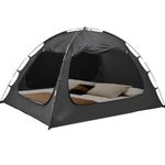 LILYPELLE Bed Tent Bed Canopy Tents Queen Size, Portable Dream Tent Indoor Sleeping Tents for Adult, 80% Blackout Private Space Tents on Bed with Three Doors, Black