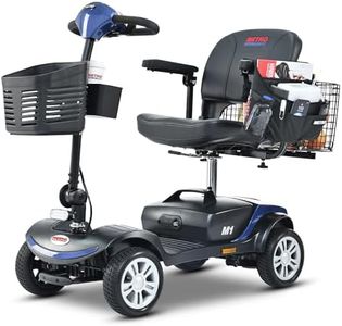 Metro Mobility 4-Wheel Electric Scooter: 300 lbs Capacity, 10-Mile Range, Foldable & Lightweight with Enhanced Features for Adults and Seniors(Blue)