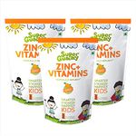 Super Gummy Zinc & Vitamin C Immunity Booster Gummies for Kids (30 Chewable Gummy Bears) - Pack of 3