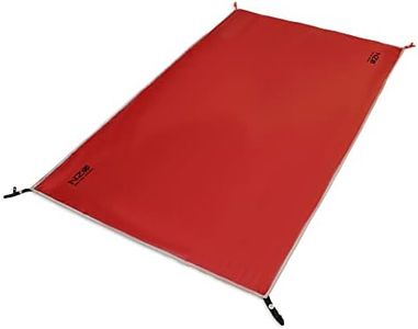 NEAR ZERO Waterproof Camping Tarp For 2 Person Tent | 6 Oz Ultralight 20D Ripstop Nylon Multi-functional Footprint Ground Tarp For Backpacking with Buckle Clips | Carry Bag Included | Red (7x4.2 feet)