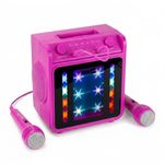 RockJam 10-Watt Rechargeable Bluetooth Karaoke Machine with Two Mics, Lightshow & Voice Effects