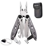 Multitool Pliers,Titanium 18-in-1 Multi-Purpose Pocket Knife Pliers Kit, Durable Stainless Steel Multi-Plier Multi-Tool for Survival, Camping, Hunting, Fishing and Hiking